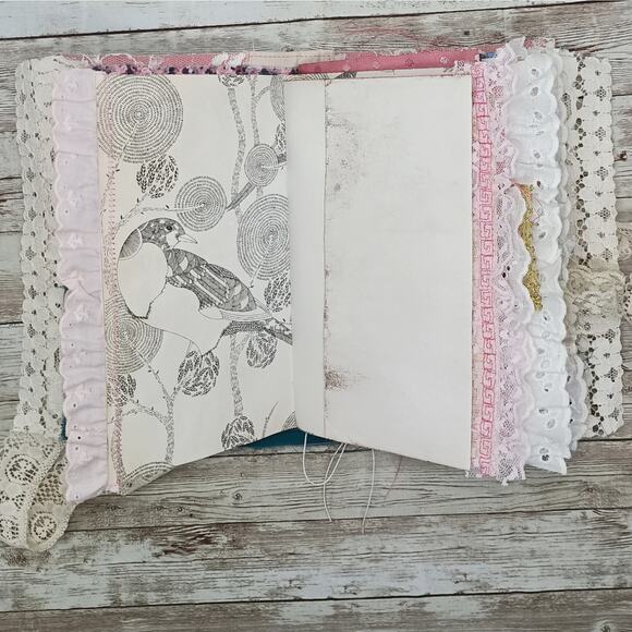 Pink Embellished Junk Journal: Flowers, Birds and Butterflies (Lifetime) - Picture 6 of 16